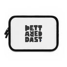 The Printify Laptop Sleeve is a white rectangular zippered pouch with black trim featuring “BETTER DAYS AHEAD” in bold black letters—ideal for stylish, motivational laptop protection on the go.